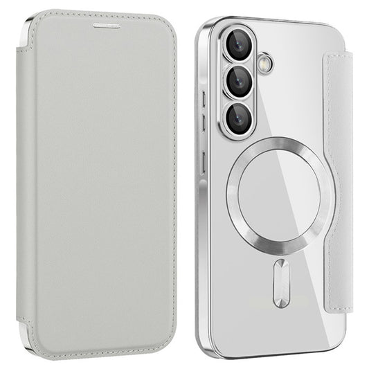 MagSafe-Hülle für Samsung Galaxy A36 A366, Techsuit, SmartMag Book, Grau