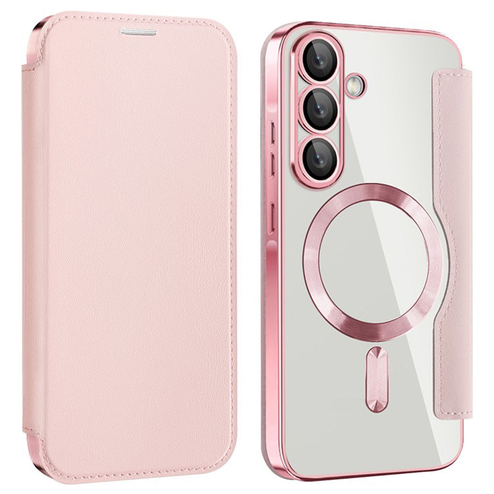 MagSafe-Hülle für Samsung Galaxy A36 A366, Techsuit, SmartMag Book, Rosa