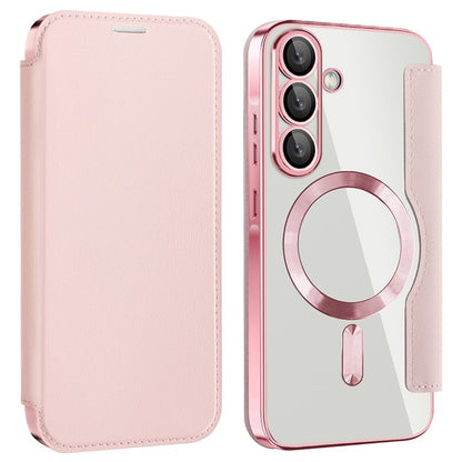 MagSafe-Hülle für Samsung Galaxy A36 A366, Techsuit, SmartMag Book, Rosa