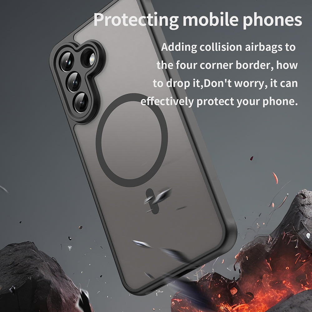 MagSafe Case for Samsung Galaxy A37 5G, Techsuit, HaloFrost II, Black