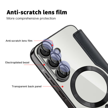 MagSafe Hülle für Samsung Galaxy A37 5G, Techsuit, SmartMag Book, Schwarz