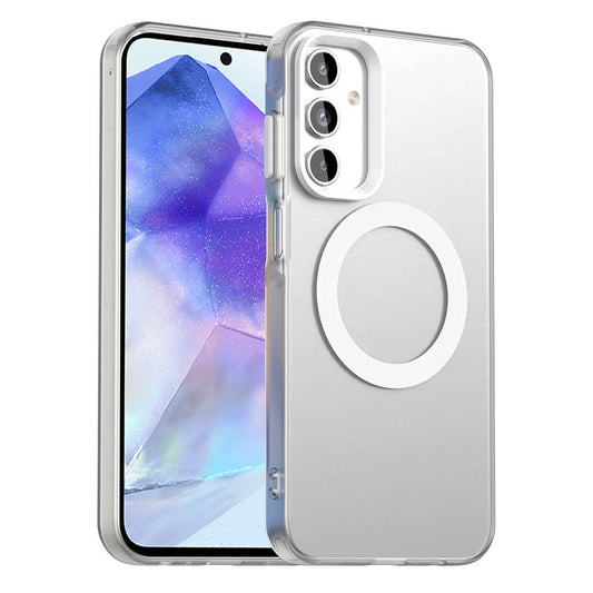 MagSafe-Hülle für Samsung Galaxy A55 5G A556, Techsuit, CandyCase, Weiß