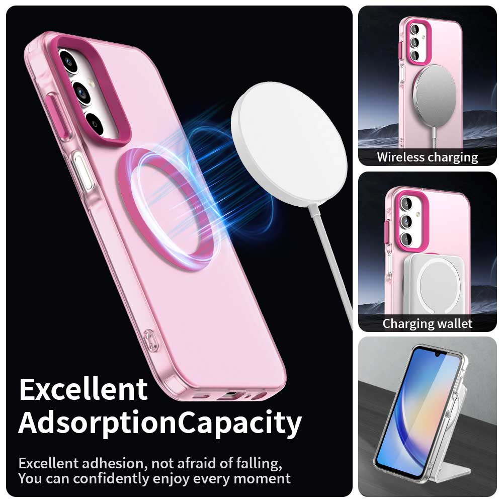 MagSafe Case for Samsung Galaxy A55 5G A556, Techsuit, CandyCase, Pink