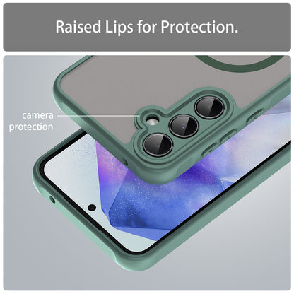 MagSafe-Hülle für Samsung Galaxy A55 5G A556, Techsuit, HaloFrost II, Grün