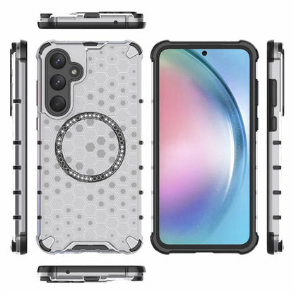 MagSafe Case for Samsung Galaxy A55 5G A556, Techsuit, HoneyComb Shield, White