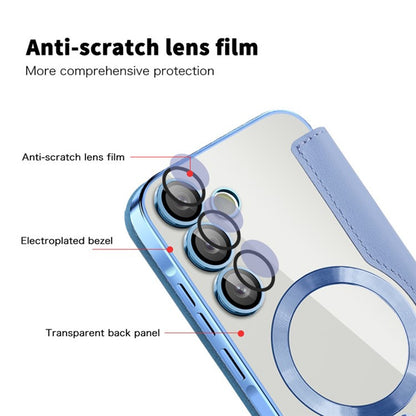 MagSafe Case for Samsung Galaxy A55 5G A556, Techsuit, SmartMag Book, Blue