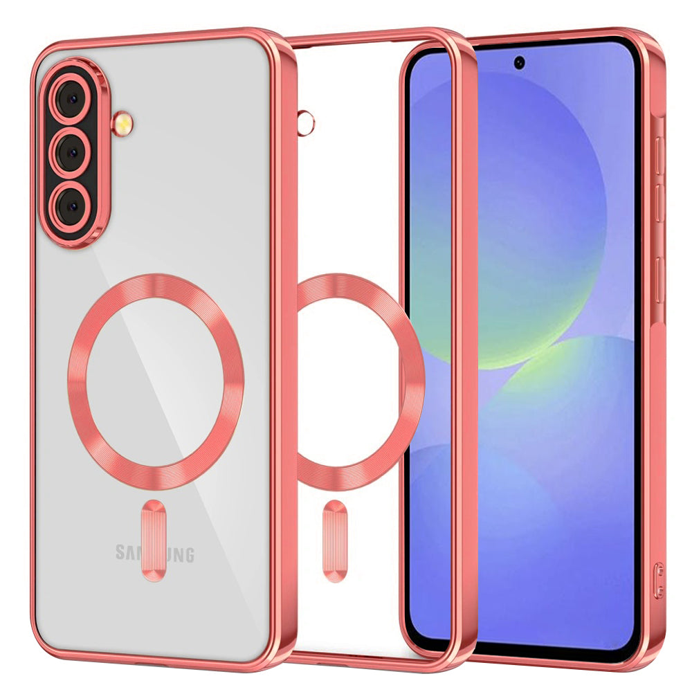 MagSafe-Hülle für Samsung Galaxy A56 A566 / A36 A366, Techsuit, Luxury Crystal, Rot