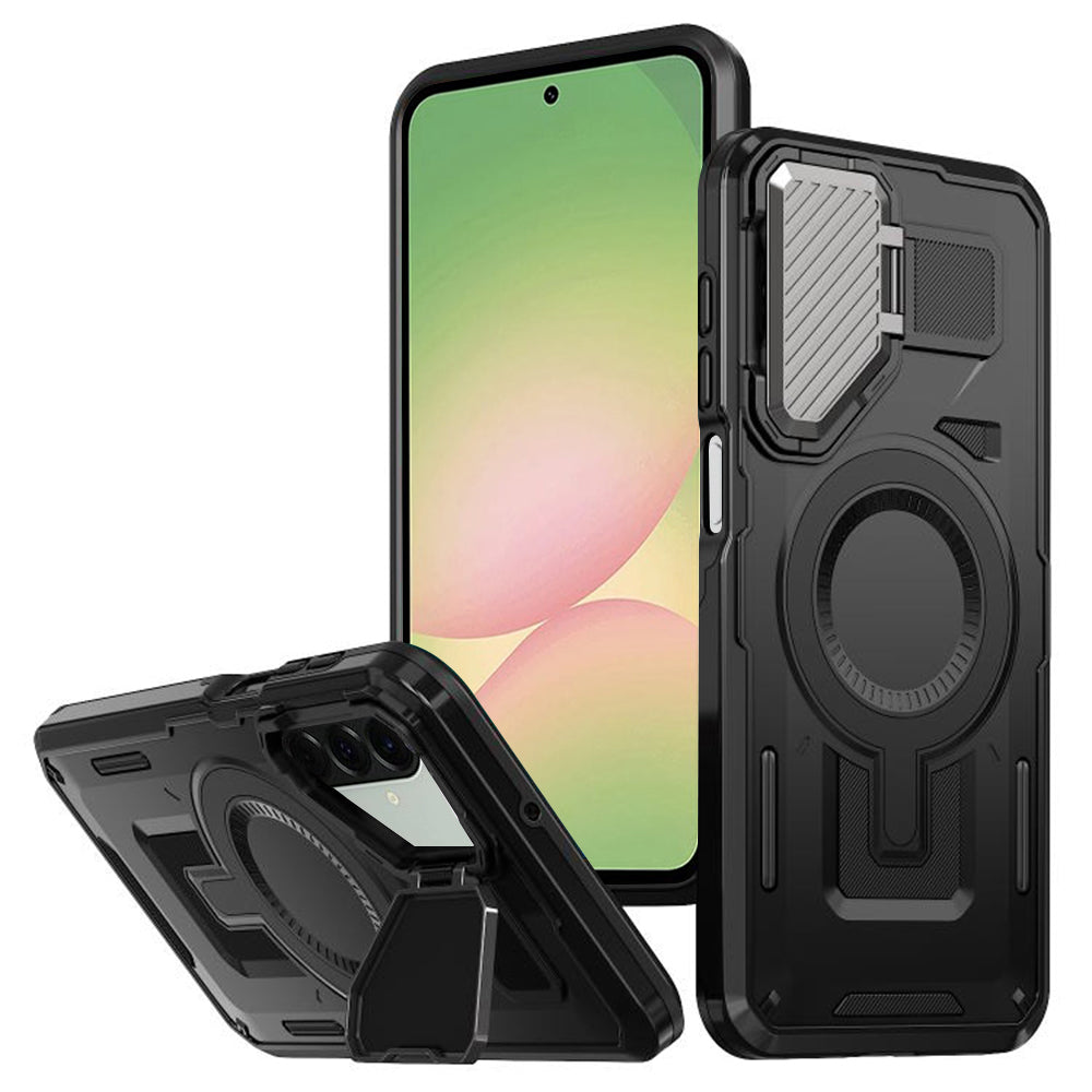 MagSafe-Hülle für Samsung Galaxy A56 A566, Techsuit, CamVault, Schwarz