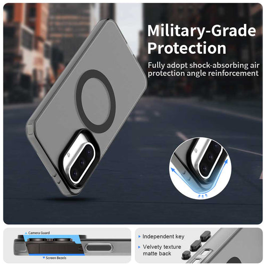 MagSafe-Hülle für Samsung Galaxy A56 A566, Techsuit, CandyCase, Schwarz