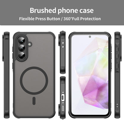 MagSafe-Hülle für Samsung Galaxy A56 A566, Techsuit, HaloFrost II, Schwarz