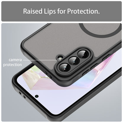 MagSafe-Hülle für Samsung Galaxy A56 A566, Techsuit, HaloFrost II, Schwarz