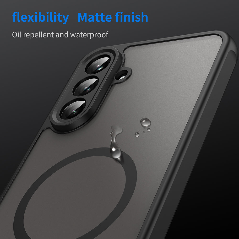 MagSafe-Hülle für Samsung Galaxy A56 A566, Techsuit, HaloFrost II, Schwarz