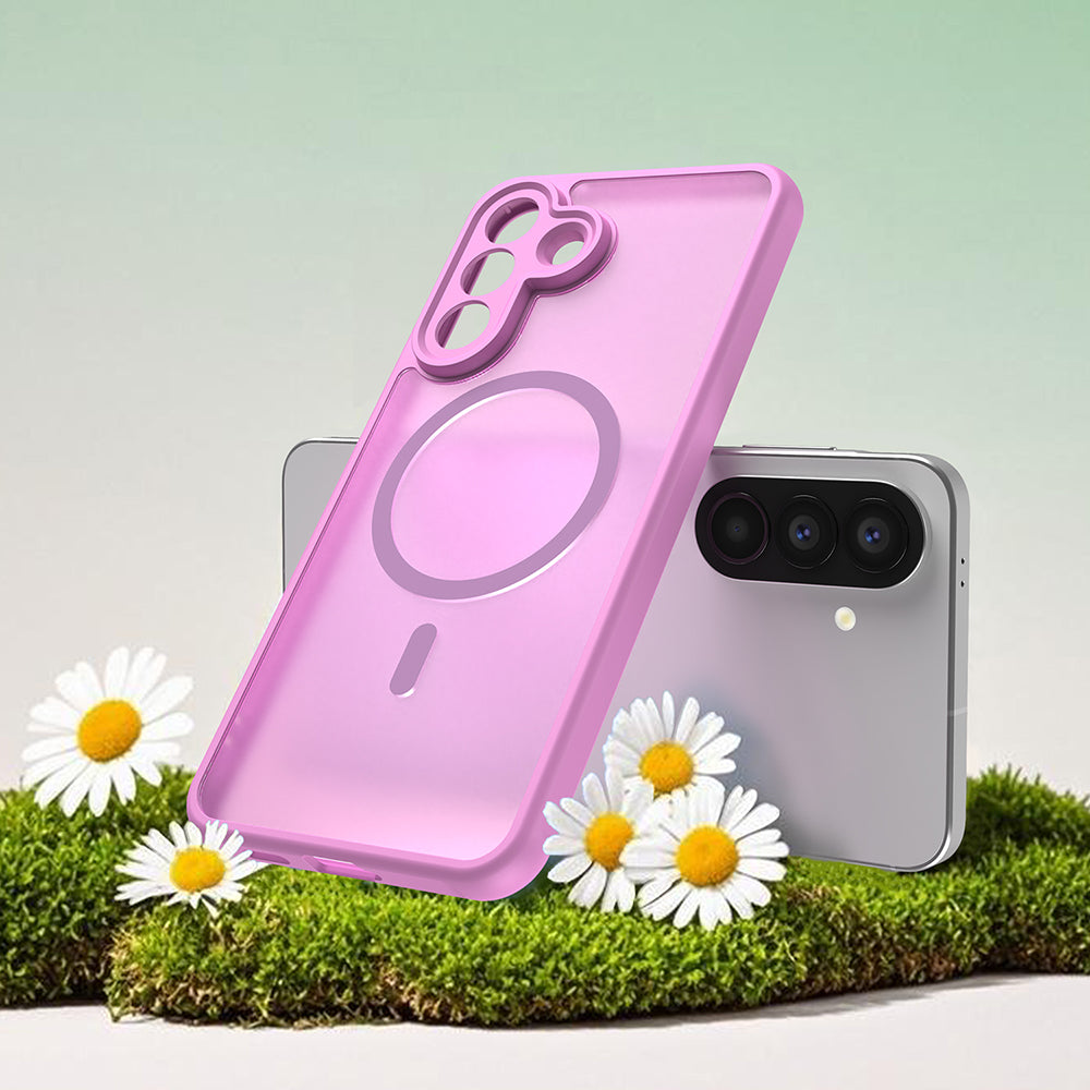 MagSafe Hülle für Samsung Galaxy A57 5G, Techsuit, HaloFrost II, Rosa