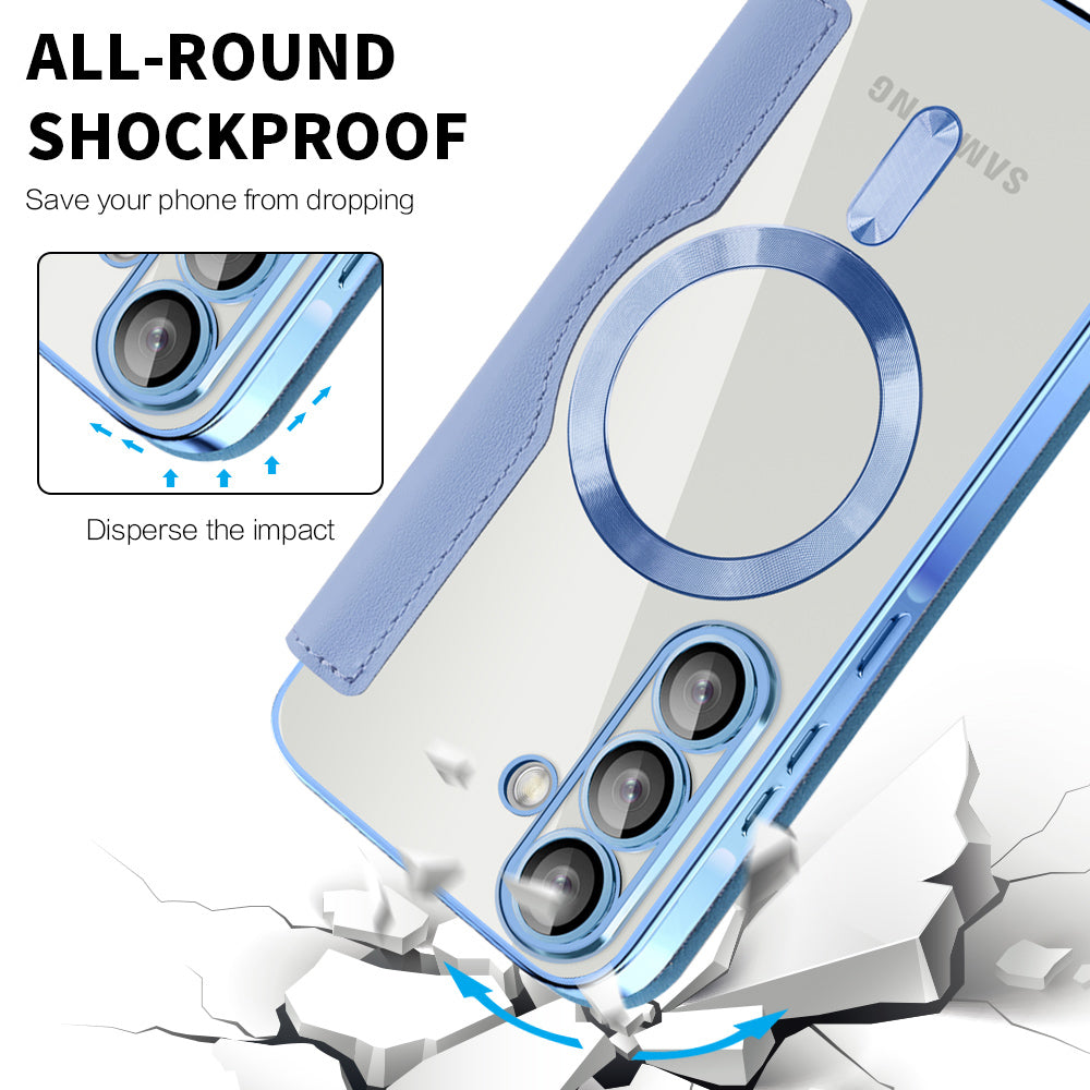 MagSafe Hülle für Samsung Galaxy A57 5G, Techsuit, SmartMag Book, Blau