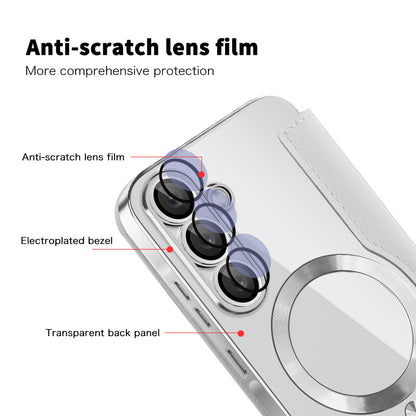 MagSafe Hülle für Samsung Galaxy A57 5G, Techsuit, SmartMag Book, Grau