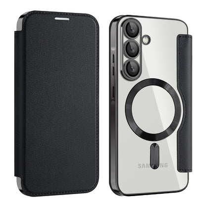 MagSafe Hülle für Samsung Galaxy A57 5G, Techsuit, SmartMag Book, Schwarz