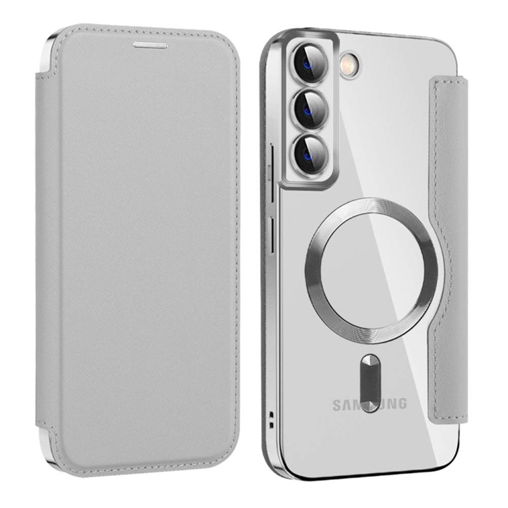 MagSafe-Hülle für Samsung Galaxy S22+ 5G S906, Techsuit, SmartMag Book, Grau