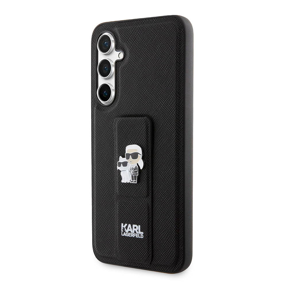 MagSafe Case for Samsung Galaxy S23 FE S711, Karl Lagerfeld, Saffiano Gripstand Karl & Choupette, Blue