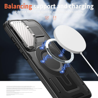 MagSafe-Hülle für Samsung Galaxy S23 FE S711, Techsuit, CamVault, Schwarz