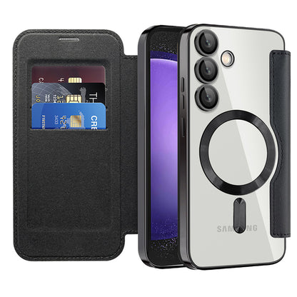 MagSafe Case for Samsung Galaxy S23 FE S711, Techsuit, SmartMag Book, Black