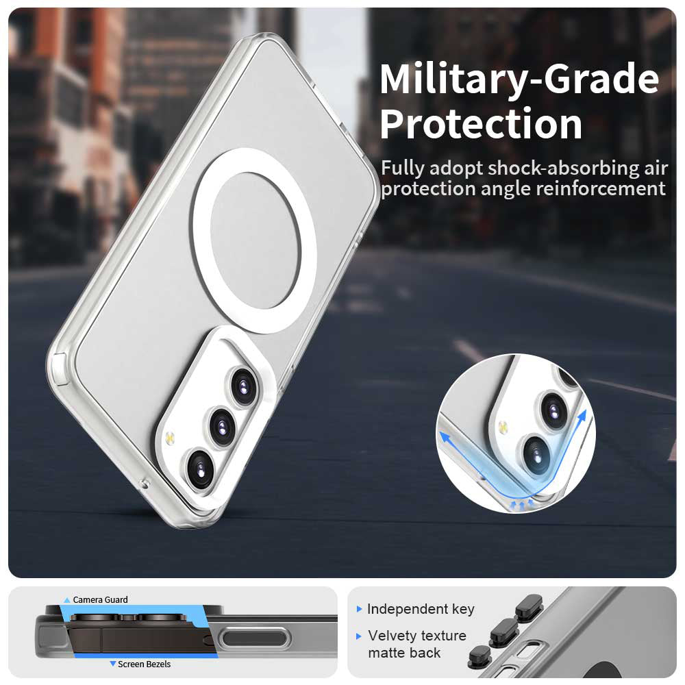 MagSafe-Hülle für Samsung Galaxy S23+ S916, Techsuit, CandyCase, Weiß