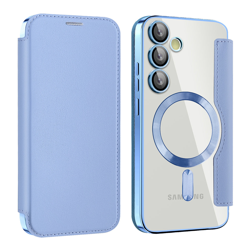 MagSafe-Hülle für Samsung Galaxy S23+ S916, Techsuit, SmartMag Book, Blau