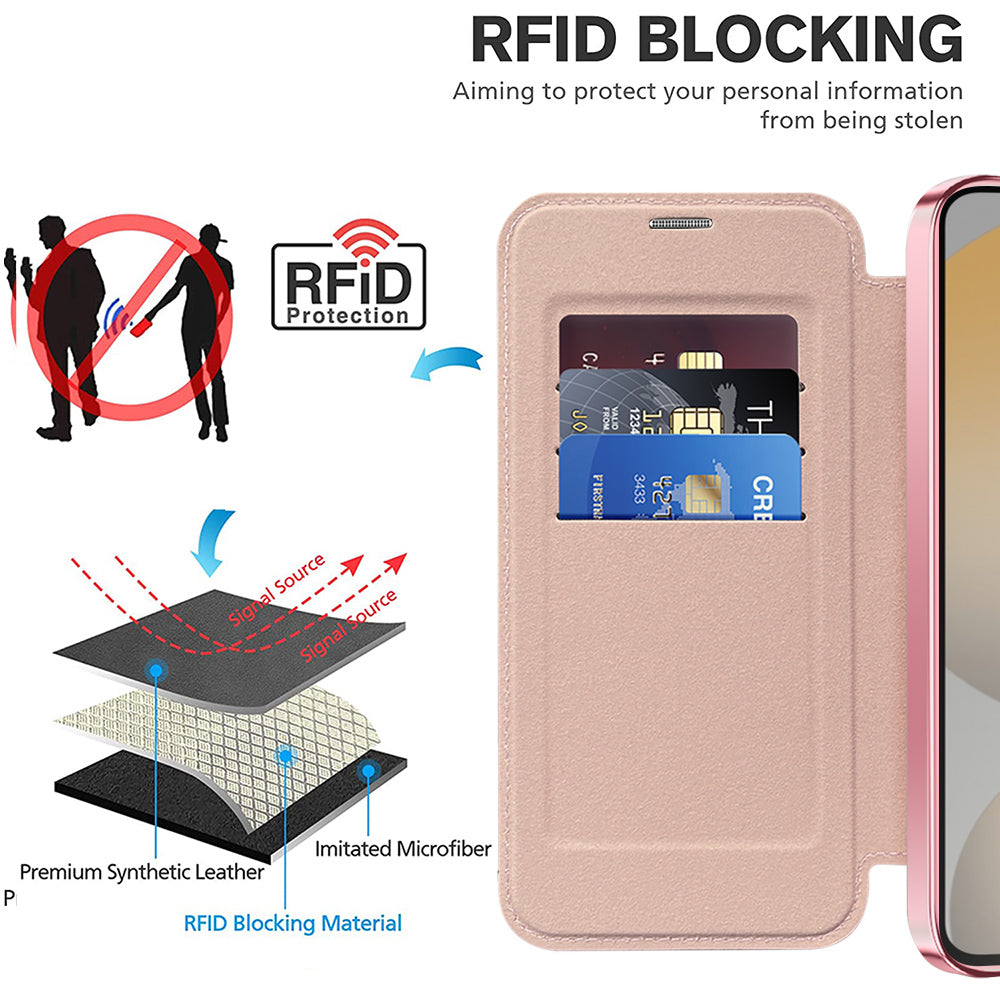 MagSafe-Hülle für Samsung Galaxy S23+ S916, Techsuit, SmartMag Book, Rosa