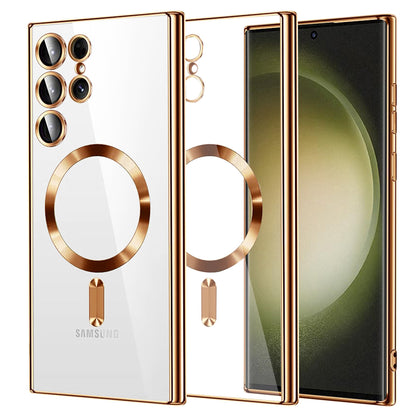 MagSafe-Hülle für Samsung Galaxy S23 Ultra S918, Techsuit, Luxury Crystal, Gold