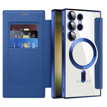 MagSafe Case for Samsung Galaxy S23 Ultra S918, Techsuit, SmartMag Book, Blue