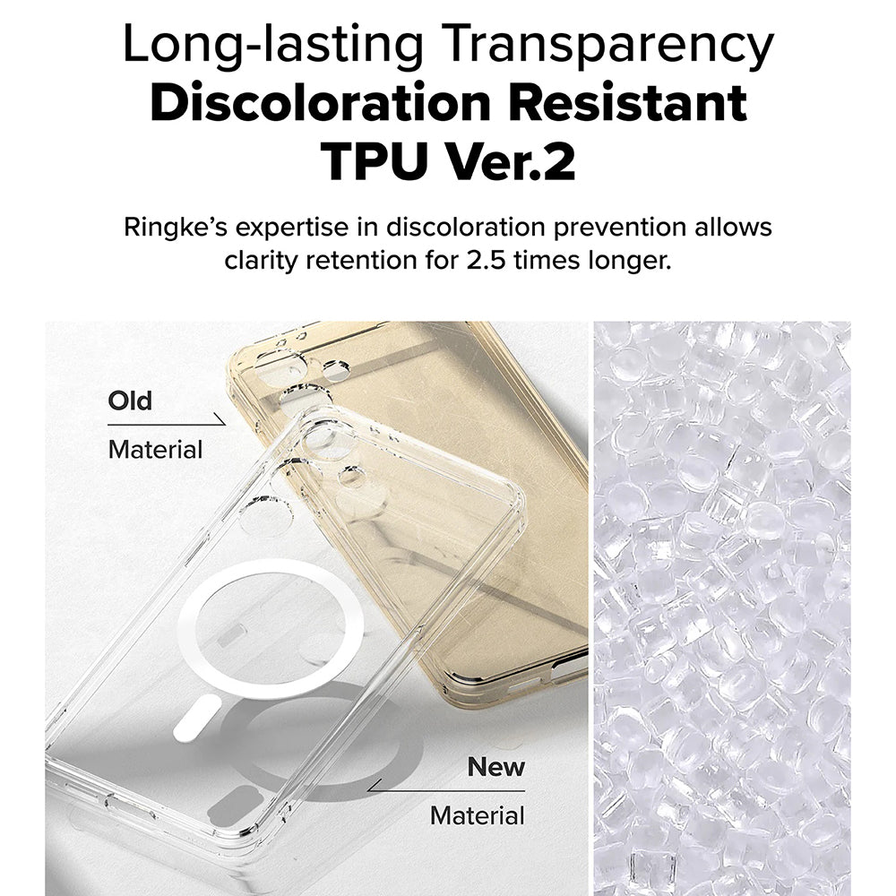 MagSafe-Hülle für Samsung Galaxy S24 FE S721, Ringke, Fusion, Transparent