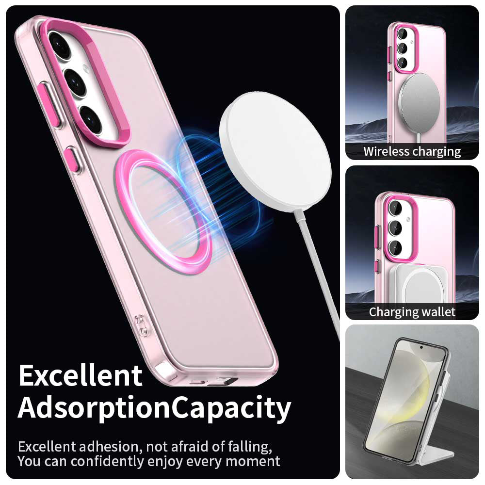 MagSafe-Hülle für Samsung Galaxy S24 FE S721, Techsuit, CandyCase, Rosa