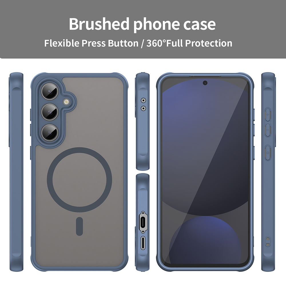 MagSafe Case for Samsung Galaxy S24 FE S721, Techsuit, HaloFrost II, Navy Blue