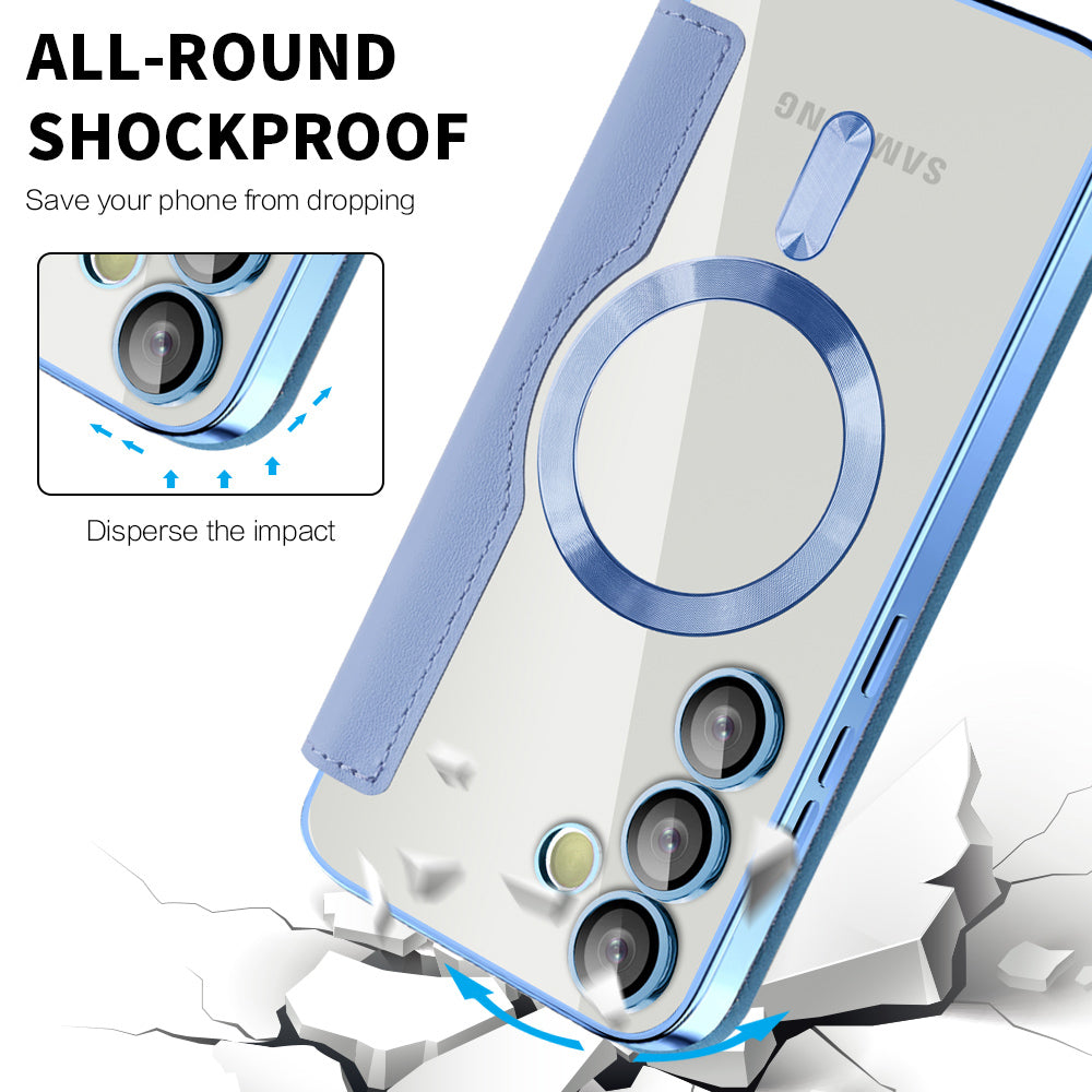 MagSafe Case for Samsung Galaxy S24+ S926, Techsuit, SmartMag Book, Blue
