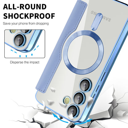 MagSafe Case for Samsung Galaxy S24+ S926, Techsuit, SmartMag Book, Blue