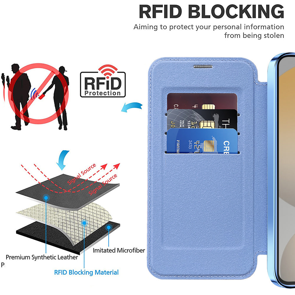 MagSafe Case for Samsung Galaxy S24+ S926, Techsuit, SmartMag Book, Blue