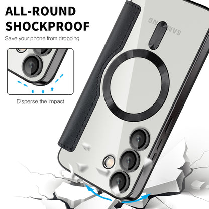 MagSafe Case for Samsung Galaxy S24+ S926, Techsuit, SmartMag Book, Black