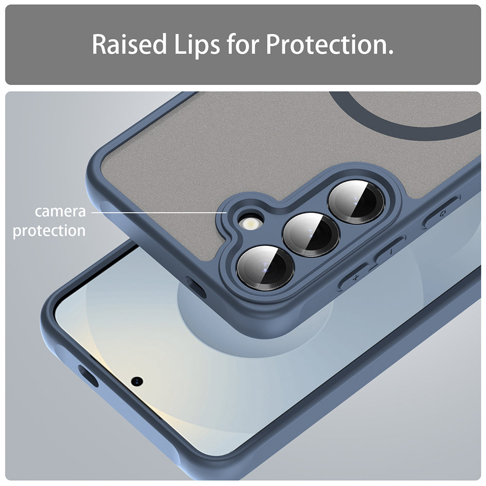 MagSafe-Hülle für Samsung Galaxy S24 S921, Techsuit, HaloFrost II, Marineblau
