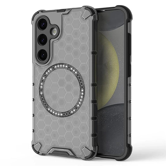 MagSafe-Hülle für Samsung Galaxy S24 S921, Techsuit, HoneyComb Shield, Schwarz