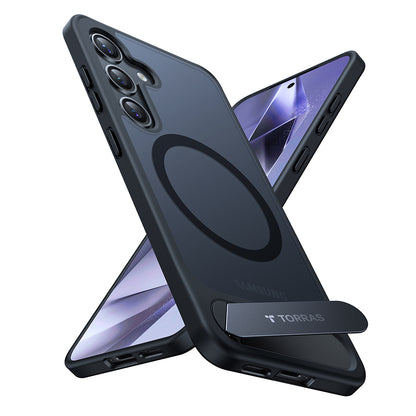 MagSafe-Hülle für Samsung Galaxy S24 S921, Torras, Pstand, Schwarz