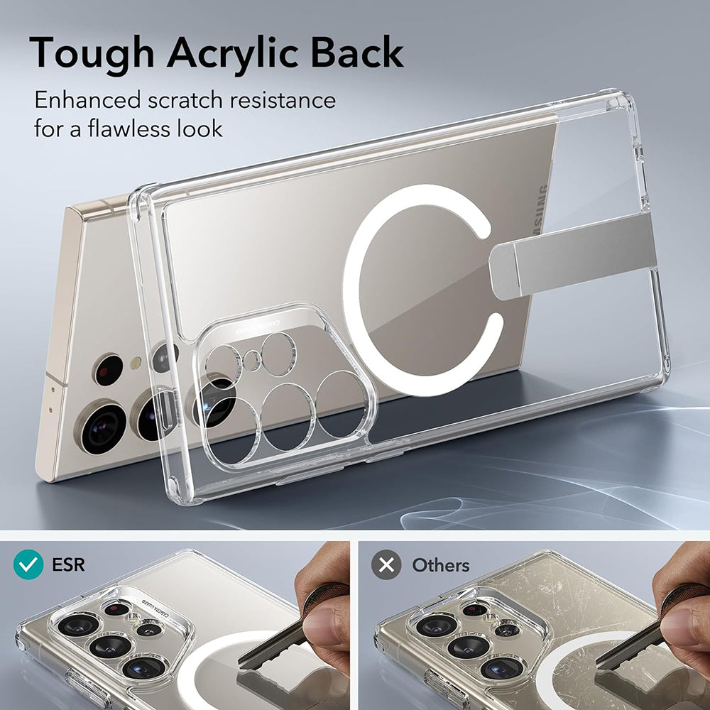 MagSafe Hülle für Samsung Galaxy S24 Ultra S928, ESR, Boost Flickstand, Transparent