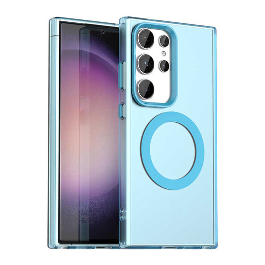 MagSafe-Hülle für Samsung Galaxy S24 Ultra S928, Techsuit, CandyCase, Blau
