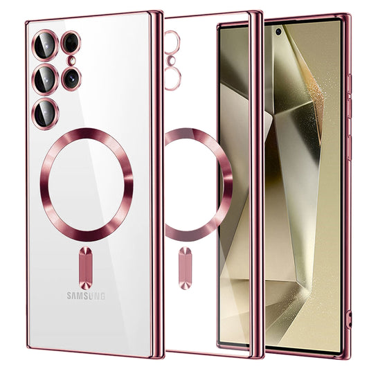MagSafe-Hülle für Samsung Galaxy S24 Ultra S928, Techsuit, Luxury Crystal, Rosa