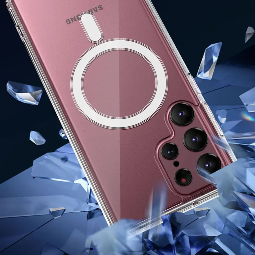 MagSafe-Hülle für Samsung Galaxy S24 Ultra S928, Techsuit, Pro, Rosa