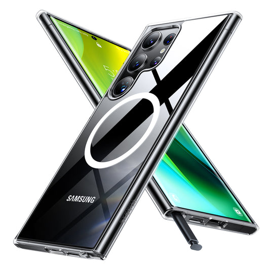 MagSafe Hülle für Samsung Galaxy S24 Ultra S928, Torras, Diamond, Transparent