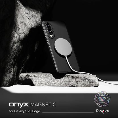 MagSafe-Hülle für Samsung Galaxy S25 Edge S937, Ringke, Onyx, Schwarz