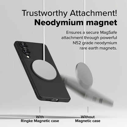 MagSafe-Hülle für Samsung Galaxy S25 Edge S937, Ringke, Onyx, Schwarz