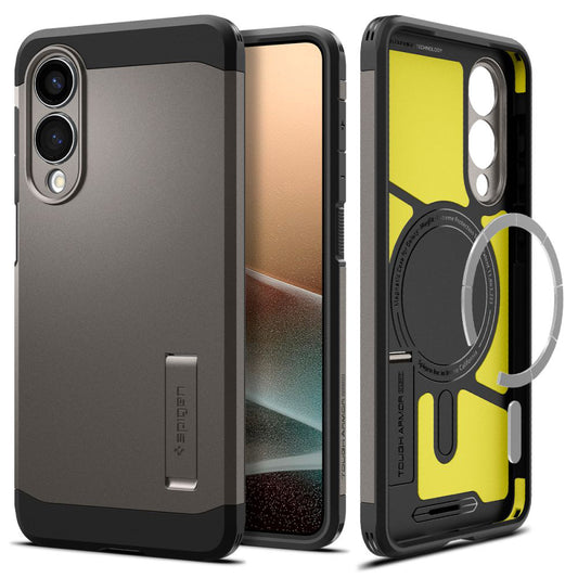 MagSafe Hülle für Samsung Galaxy S25 Edge S937, Spigen, Tough Armor, Grau ACS09423
