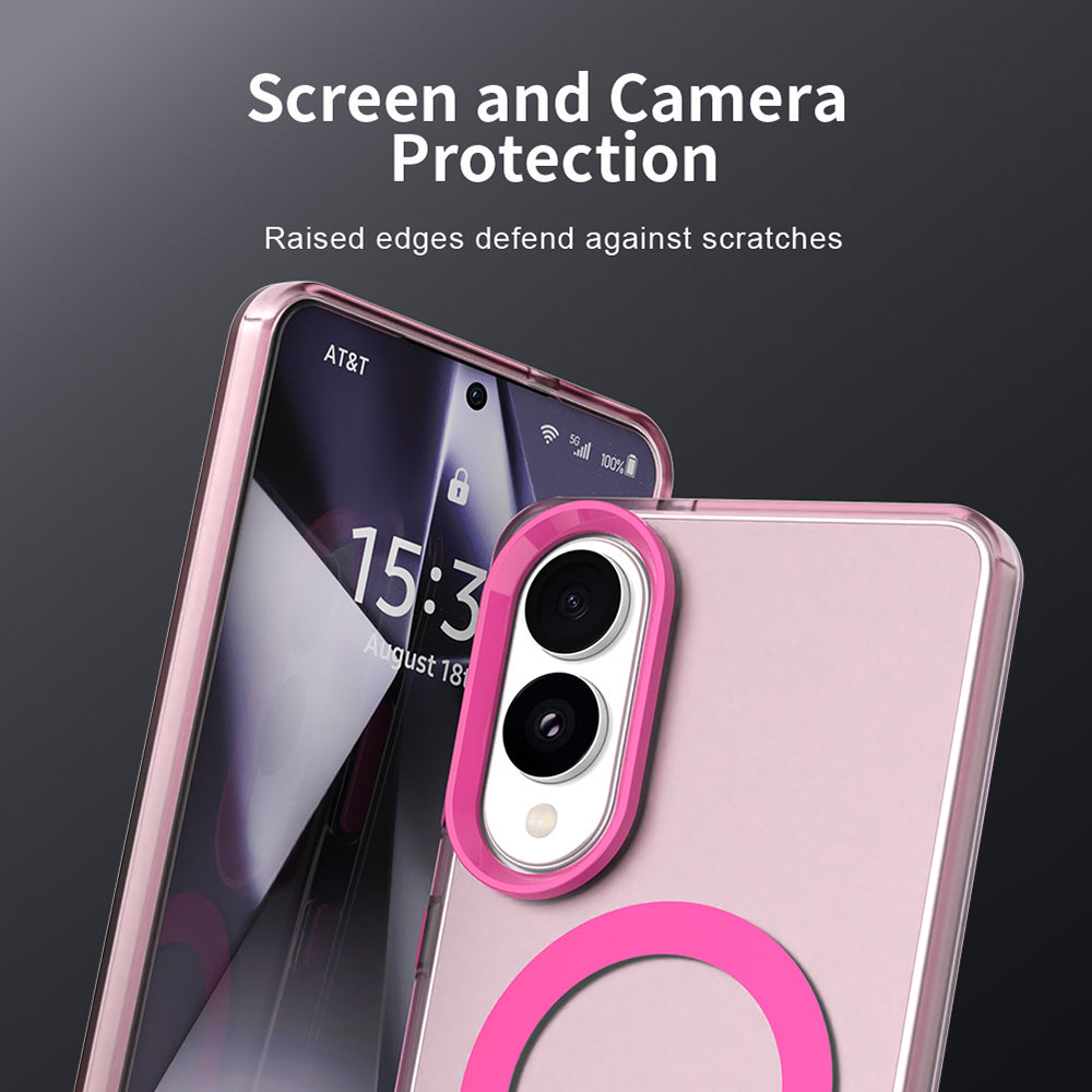 MagSafe-Hülle für Samsung Galaxy S25 Edge S937, Techsuit, CandyCase, Rosa