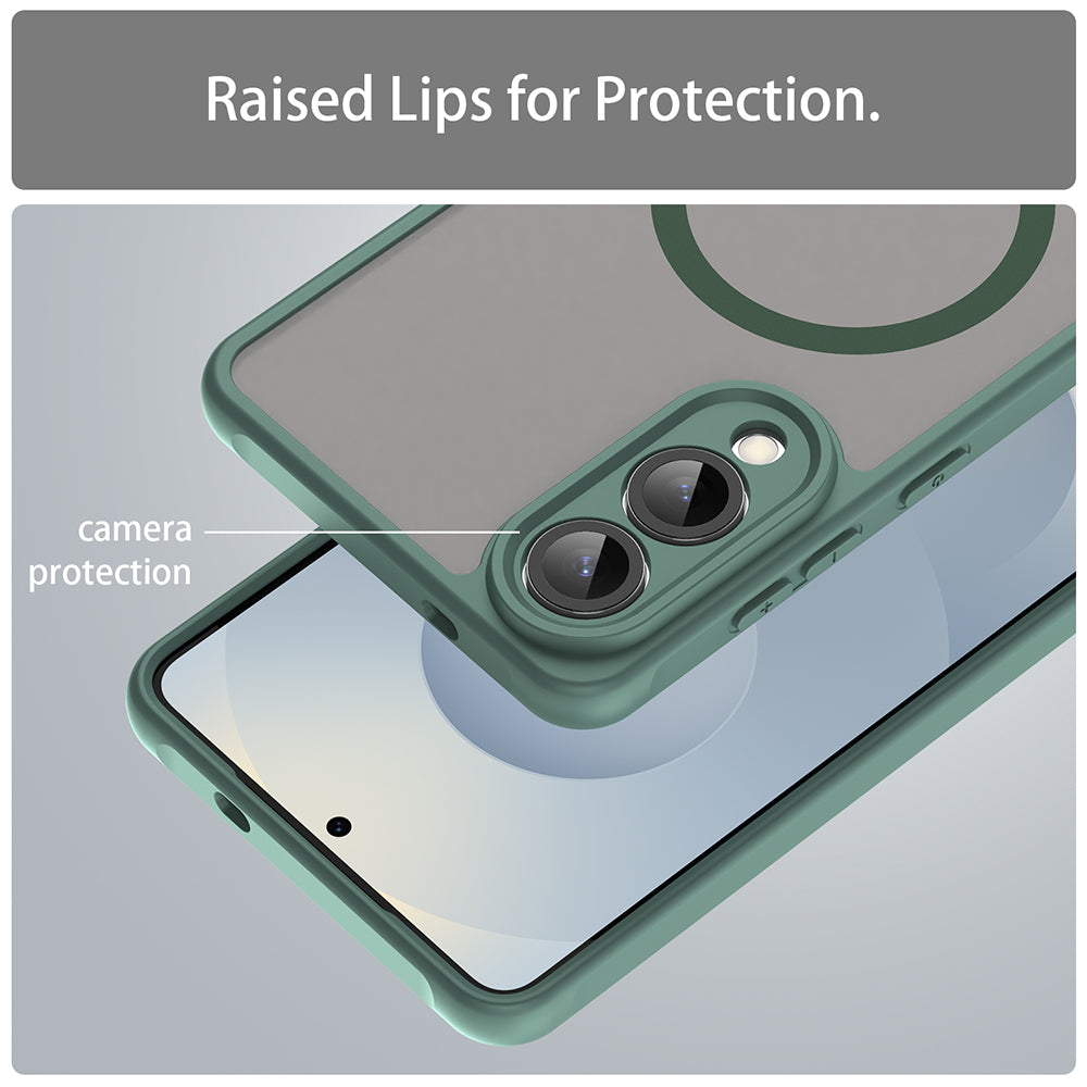 MagSafe-Hülle für Samsung Galaxy S25 Edge S937, Techsuit, HaloFrost II, Grün