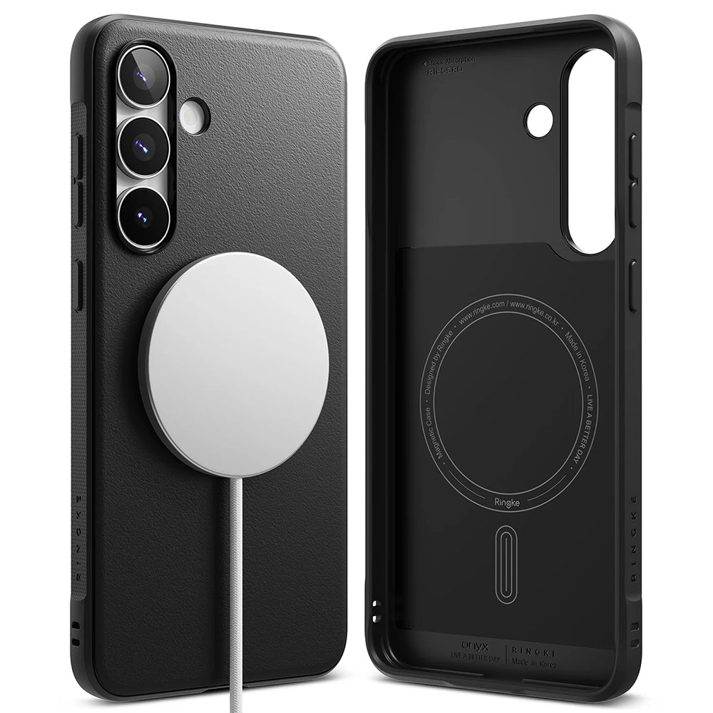 MagSafe-Hülle für Samsung Galaxy S25 FE, Ringke, Onyx, Schwarz